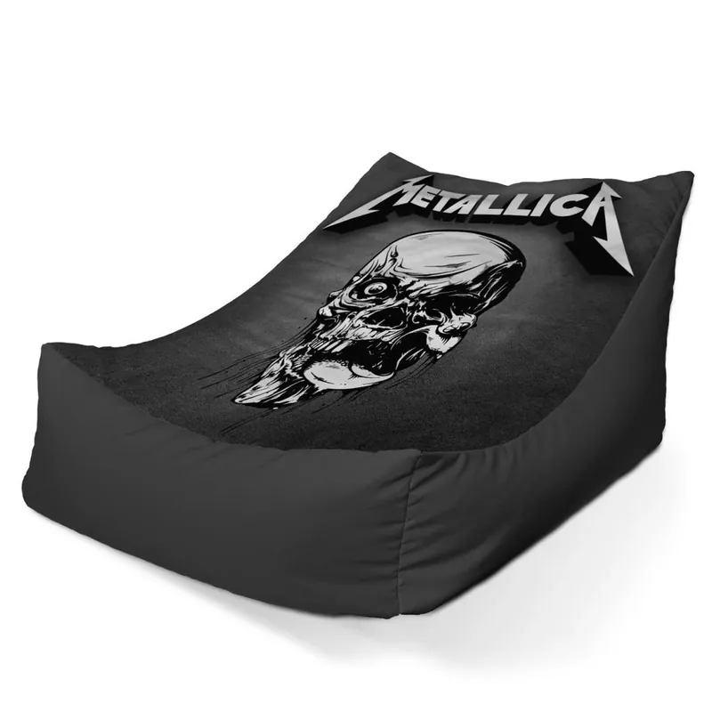 Akční Cena Sedací vak Lounge Metallica lebka šedá, šedá