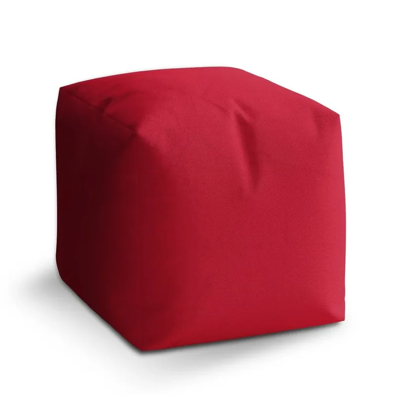 Taburet Cube červená cherry, červená Finální Výprodej
