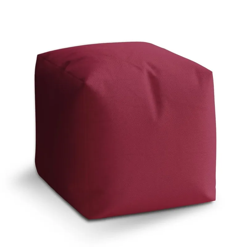 Taburet Cube vínová, červená Značkový
