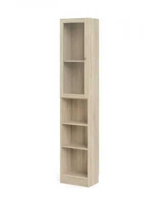 Dokud Zásoby Vydrží Skříň Bask 40,6 x 28,3 x 203,2 cm, dveře sklo, dub sonoma