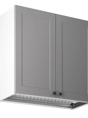 Značkový Horní kuchyňská skříňka Linea G80C - bílá / šedá