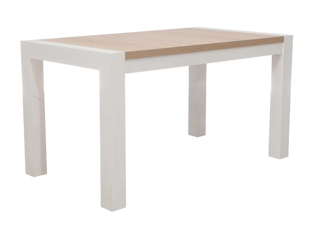 Rozkládací jídelní stůl STL 40 - 80 x 140 cm - bílá / dub sonoma Akční Nabídka