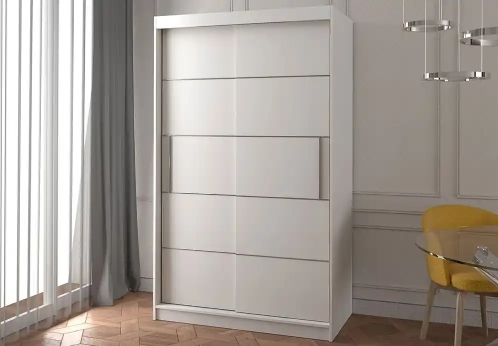 Stylová šatní skříň Neomi 06 - bílá - 120 cm Pouze Dnes