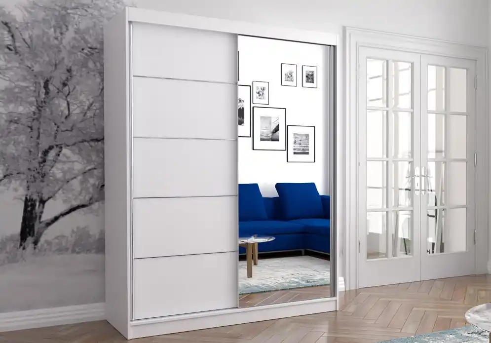Top Prodej Designová šatní skříň Vista 05 - bílá - 150 cm