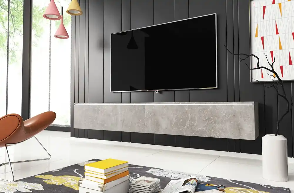 Pouze Dnes Televizní stolek Lowboard D 180 cm - beton smart