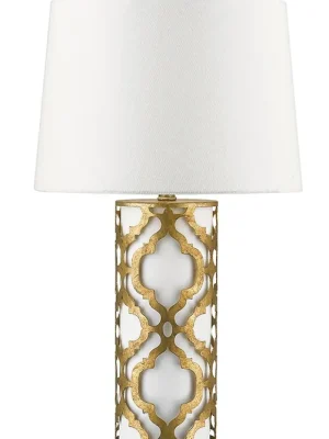 Značkový Elegantní stolní lampa Arabella - zlatá