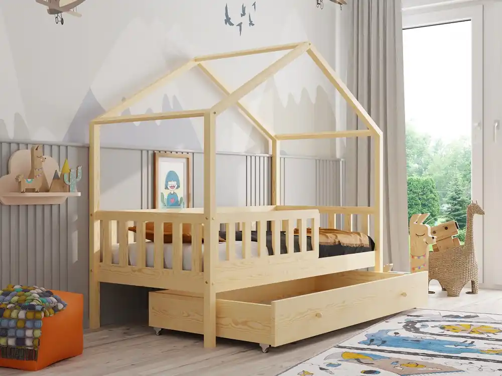 Domečková postel Emily 3 s úložným prostorem - 80 x 160 cm Nejprodávanější