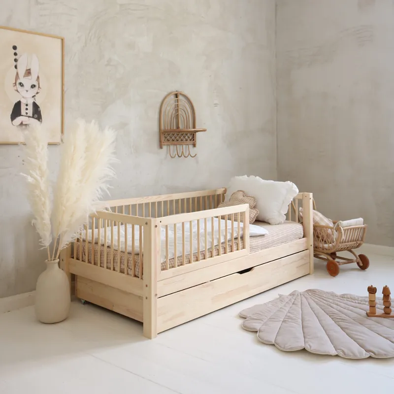Jednolůžková dětská postel Basic Alto Plus s přistýlkou - 90 x 190 cm / přírodní Ihned K Objednání