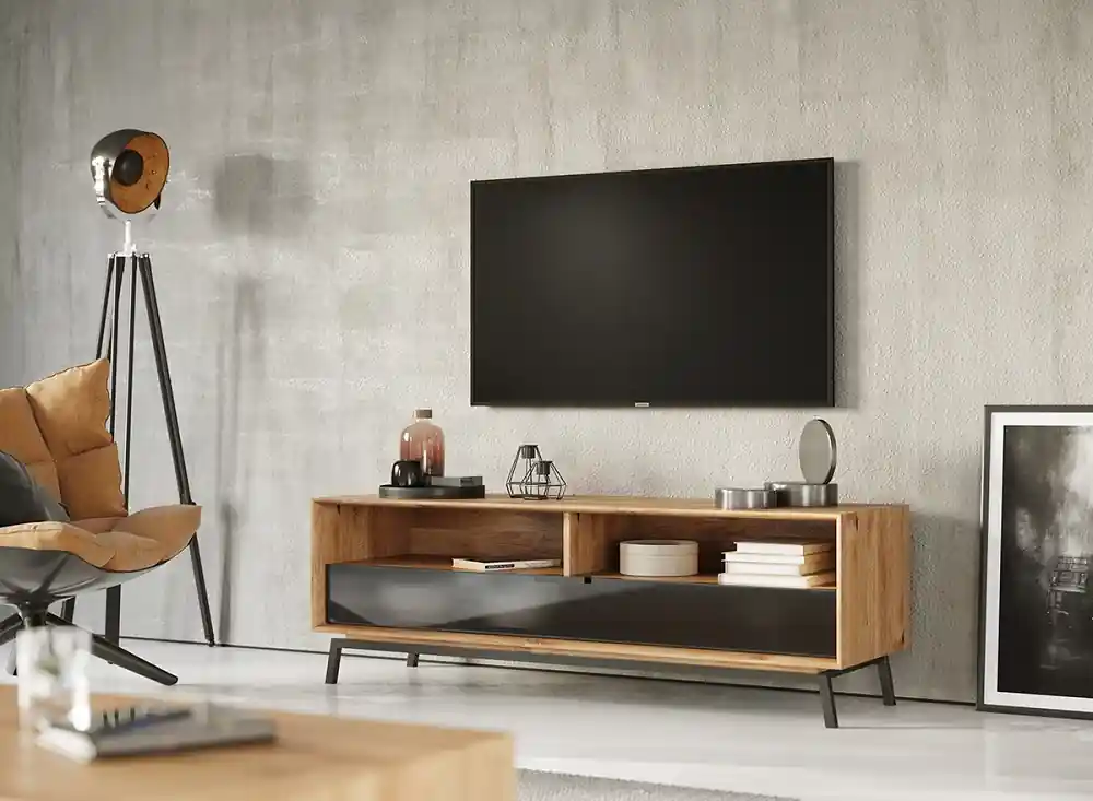 Dubový TV stolek Modern Loft 2 - 160 cm Výhodná Nabídka